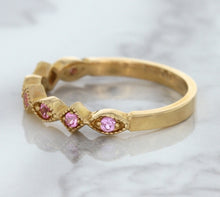 Load image into Gallery viewer, 0.22ctw Pink Sapphire Alternating Marquise Ring in 14K Rose Gold