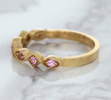 Load image into Gallery viewer, 0.22ctw Pink Sapphire Alternating Marquise Ring in 14K Rose Gold
