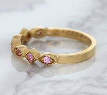 Load image into Gallery viewer, 0.22ctw Pink Sapphire Alternating Marquise Ring in 14K Rose Gold