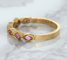 Load image into Gallery viewer, 0.22ctw Pink Sapphire Alternating Marquise Ring in 14K Rose Gold