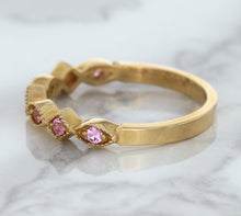 Load image into Gallery viewer, 0.22ctw Pink Sapphire Alternating Marquise Ring in 14K Rose Gold