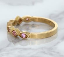 Load image into Gallery viewer, 0.22ctw Pink Sapphire Alternating Marquise Ring in 14K Rose Gold
