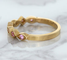 Load image into Gallery viewer, 0.22ctw Pink Sapphire Alternating Marquise Ring in 14K Rose Gold