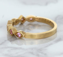 Load image into Gallery viewer, 0.22ctw Pink Sapphire Alternating Marquise Ring in 14K Rose Gold