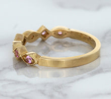 Load image into Gallery viewer, 0.22ctw Pink Sapphire Alternating Marquise Ring in 14K Rose Gold