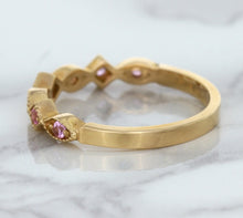 Load image into Gallery viewer, 0.22ctw Pink Sapphire Alternating Marquise Ring in 14K Rose Gold