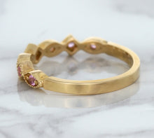 Load image into Gallery viewer, 0.22ctw Pink Sapphire Alternating Marquise Ring in 14K Rose Gold