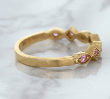Load image into Gallery viewer, 0.22ctw Pink Sapphire Alternating Marquise Ring in 14K Rose Gold