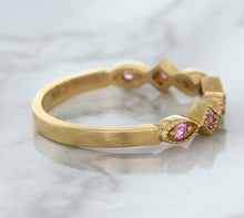 Load image into Gallery viewer, 0.22ctw Pink Sapphire Alternating Marquise Ring in 14K Rose Gold