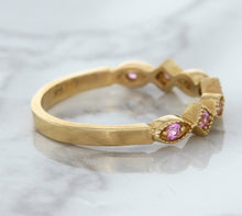 Load image into Gallery viewer, 0.22ctw Pink Sapphire Alternating Marquise Ring in 14K Rose Gold