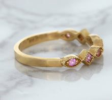 Load image into Gallery viewer, 0.22ctw Pink Sapphire Alternating Marquise Ring in 14K Rose Gold