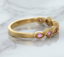 Load image into Gallery viewer, 0.22ctw Pink Sapphire Alternating Marquise Ring in 14K Rose Gold
