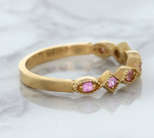 Load image into Gallery viewer, 0.22ctw Pink Sapphire Alternating Marquise Ring in 14K Rose Gold