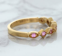 Load image into Gallery viewer, 0.22ctw Pink Sapphire Alternating Marquise Ring in 14K Rose Gold