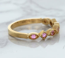 Load image into Gallery viewer, 0.22ctw Pink Sapphire Alternating Marquise Ring in 14K Rose Gold