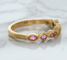Load image into Gallery viewer, 0.22ctw Pink Sapphire Alternating Marquise Ring in 14K Rose Gold