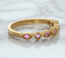 Load image into Gallery viewer, 0.22ctw Pink Sapphire Alternating Marquise Ring in 14K Rose Gold