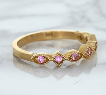 Load image into Gallery viewer, 0.22ctw Pink Sapphire Alternating Marquise Ring in 14K Rose Gold