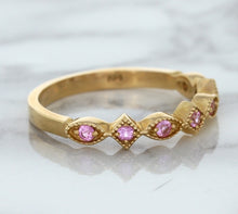Load image into Gallery viewer, 0.22ctw Pink Sapphire Alternating Marquise Ring in 14K Rose Gold