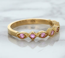 Load image into Gallery viewer, 0.22ctw Pink Sapphire Alternating Marquise Ring in 14K Rose Gold