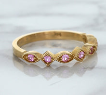 Load image into Gallery viewer, 0.22ctw Pink Sapphire Alternating Marquise Ring in 14K Rose Gold