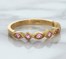 Load image into Gallery viewer, 0.22ctw Pink Sapphire Alternating Marquise Ring in 14K Rose Gold