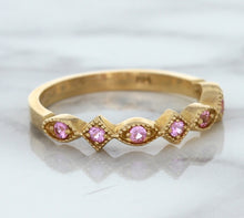 Load image into Gallery viewer, 0.22ctw Pink Sapphire Alternating Marquise Ring in 14K Rose Gold
