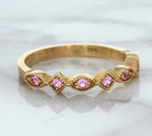 Load image into Gallery viewer, 0.22ctw Pink Sapphire Alternating Marquise Ring in 14K Rose Gold