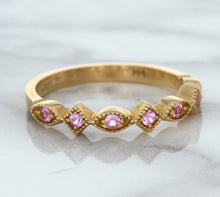Load image into Gallery viewer, 0.22ctw Pink Sapphire Alternating Marquise Ring in 14K Rose Gold