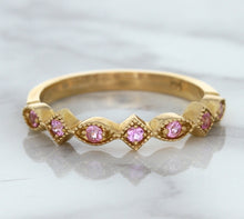 Load image into Gallery viewer, 0.22ctw Pink Sapphire Alternating Marquise Ring in 14K Rose Gold
