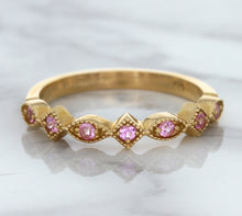 Load image into Gallery viewer, 0.22ctw Pink Sapphire Alternating Marquise Ring in 14K Rose Gold
