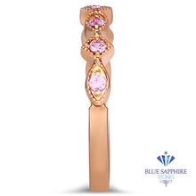 Load image into Gallery viewer, 0.22ctw Pink Sapphire Alternating Marquise Ring in 14K Rose Gold