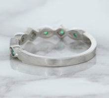 Load image into Gallery viewer, 0.21ctw Emerald Alternating Marquise Ring in 14K White Gold