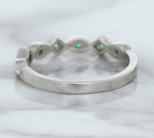 Load image into Gallery viewer, 0.21ctw Emerald Alternating Marquise Ring in 14K White Gold