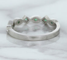 Load image into Gallery viewer, 0.21ctw Emerald Alternating Marquise Ring in 14K White Gold
