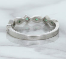 Load image into Gallery viewer, 0.21ctw Emerald Alternating Marquise Ring in 14K White Gold
