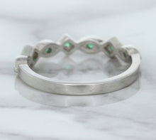 Load image into Gallery viewer, 0.21ctw Emerald Alternating Marquise Ring in 14K White Gold