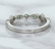Load image into Gallery viewer, 0.21ctw Emerald Alternating Marquise Ring in 14K White Gold