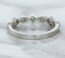 Load image into Gallery viewer, 0.21ctw Emerald Alternating Marquise Ring in 14K White Gold