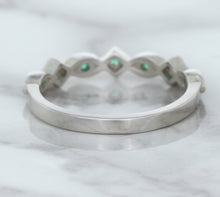 Load image into Gallery viewer, 0.21ctw Emerald Alternating Marquise Ring in 14K White Gold