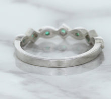 Load image into Gallery viewer, 0.21ctw Emerald Alternating Marquise Ring in 14K White Gold