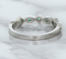 Load image into Gallery viewer, 0.21ctw Emerald Alternating Marquise Ring in 14K White Gold