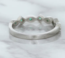 Load image into Gallery viewer, 0.21ctw Emerald Alternating Marquise Ring in 14K White Gold