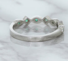 Load image into Gallery viewer, 0.21ctw Emerald Alternating Marquise Ring in 14K White Gold