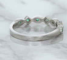 Load image into Gallery viewer, 0.21ctw Emerald Alternating Marquise Ring in 14K White Gold