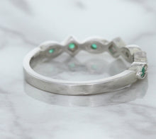 Load image into Gallery viewer, 0.21ctw Emerald Alternating Marquise Ring in 14K White Gold