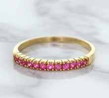 Load image into Gallery viewer, 0.35ctw Round Pink Sapphire Ring in 18K Rose Gold