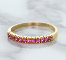 Load image into Gallery viewer, 0.35ctw Round Pink Sapphire Ring in 18K Rose Gold