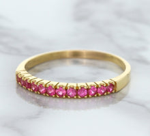 Load image into Gallery viewer, 0.35ctw Round Pink Sapphire Ring in 18K Rose Gold