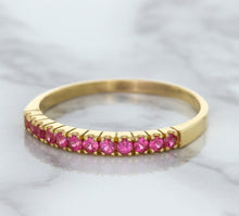 Load image into Gallery viewer, 0.35ctw Round Pink Sapphire Ring in 18K Rose Gold